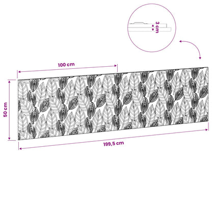 Wall-Mounted Headboard DELFT Grey Sonoma Engineered Wood