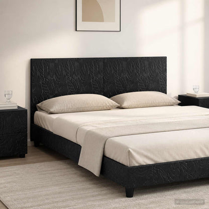 Wall-Mounted Headboard DELFT Black Engineered Wood