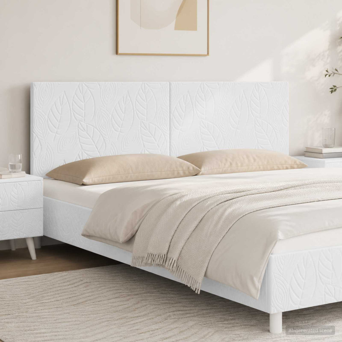 Wall-Mounted Headboard DELFT White Engineered Wood