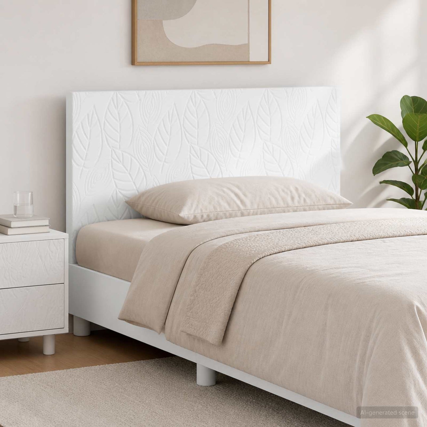 Wall-Mounted Headboard DELFT White Engineered Wood