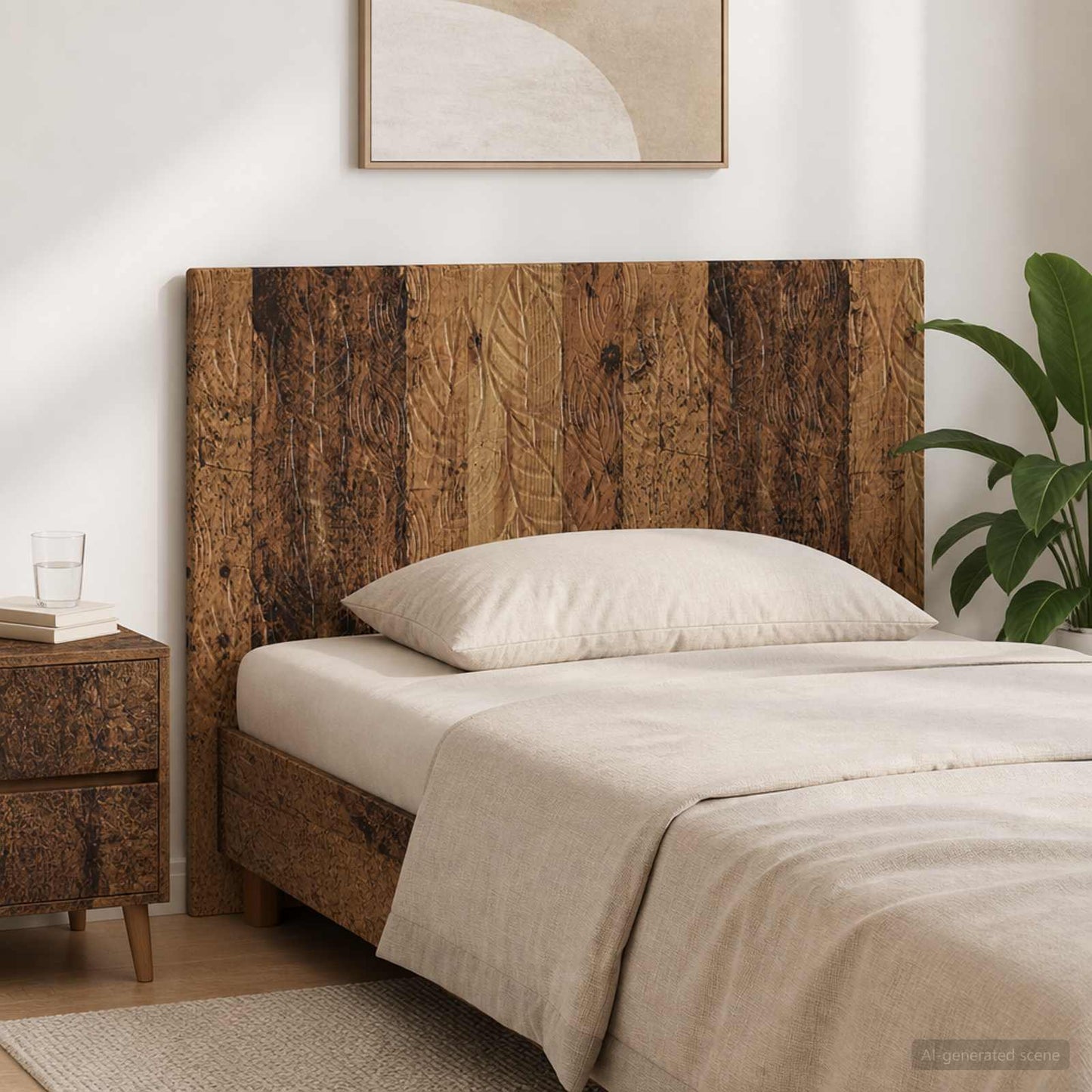 Wall-Mounted Headboard DELFT Old Wood Engineered Wood