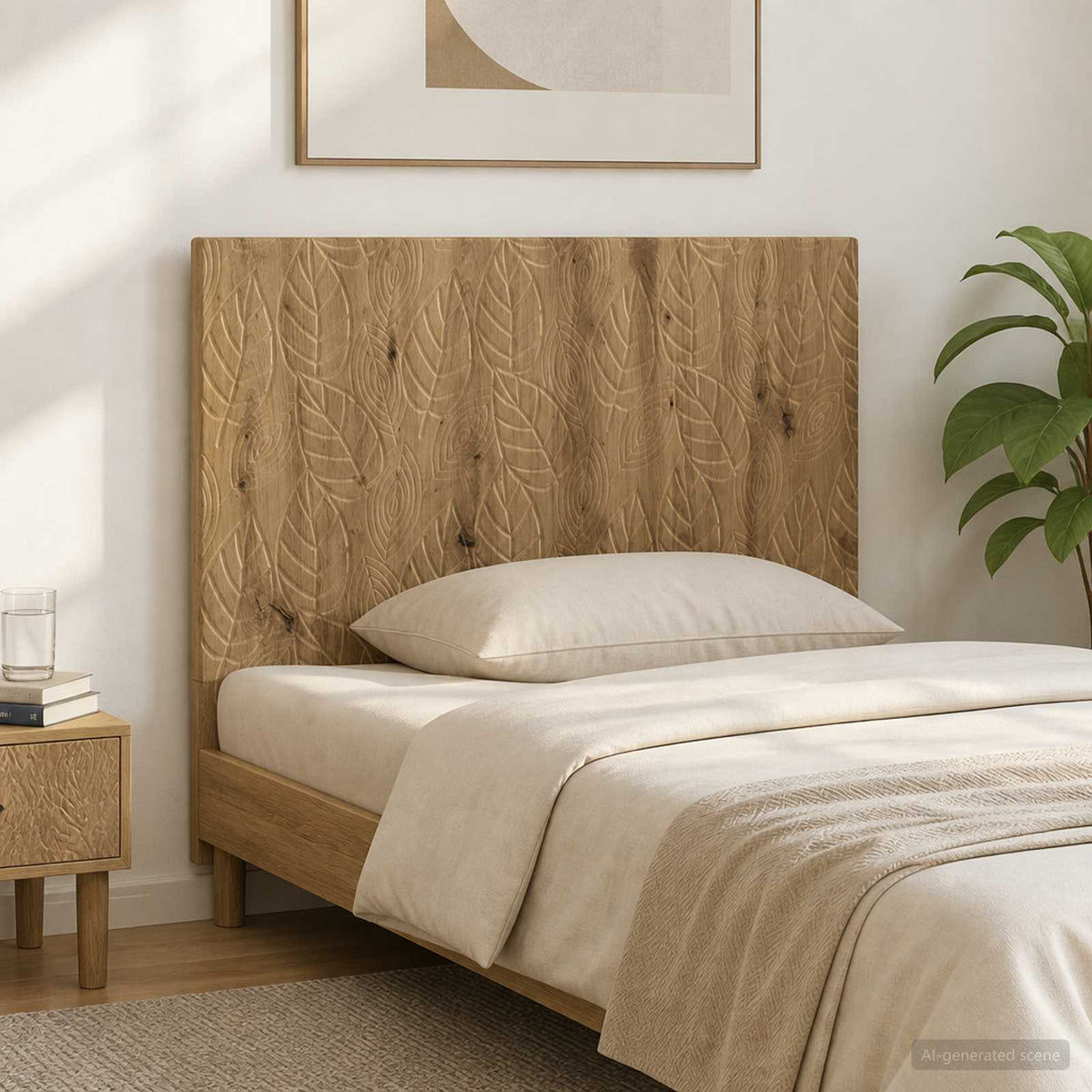 Wall-Mounted Headboard DELFT Artisan Oak Engineered Wood