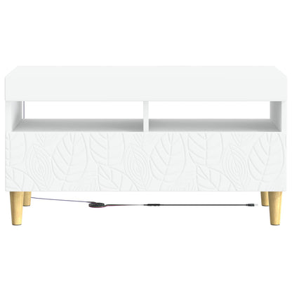 LED TV Cabinet White Engineered Wood