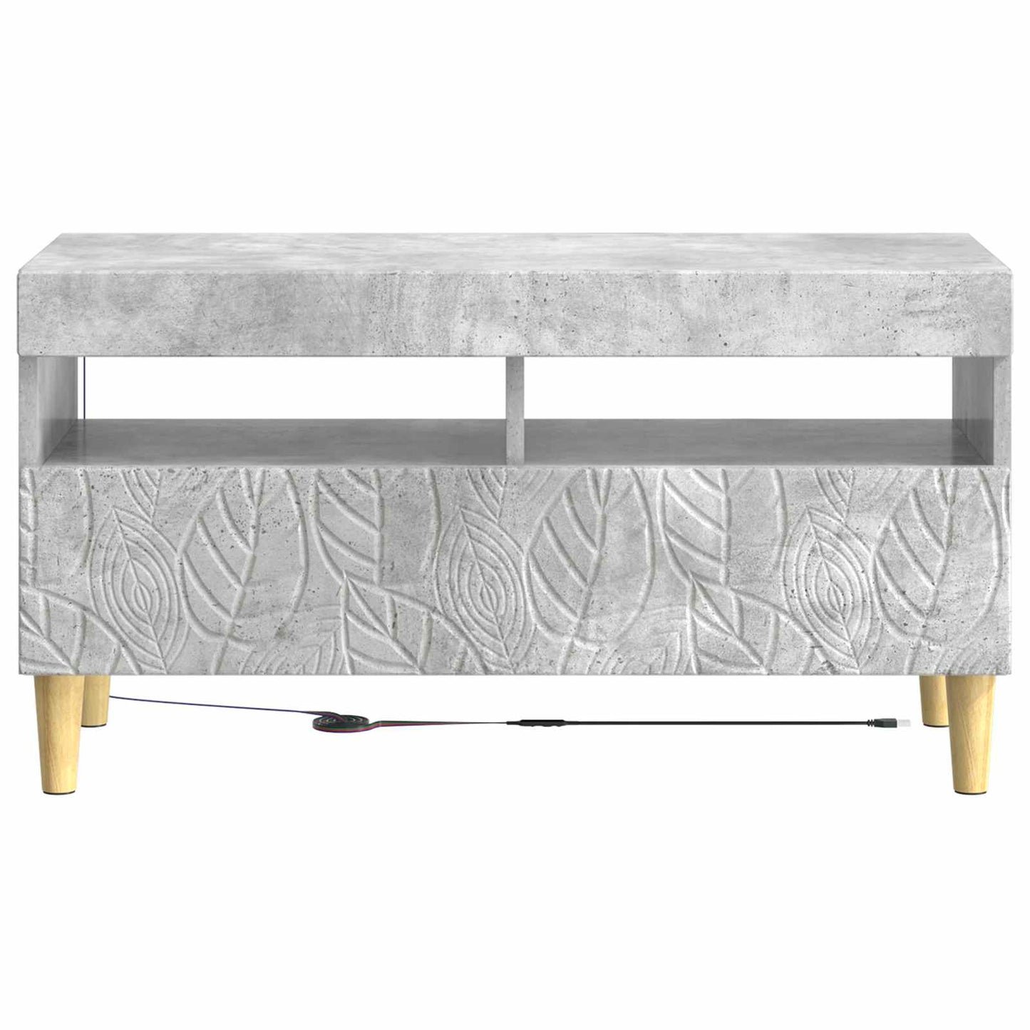 LED TV Cabinet Concrete Grey Engineered Wood