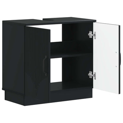 Bathroom Sink Cabinet HOORN Black 59.5 x 31.5x 56 cm