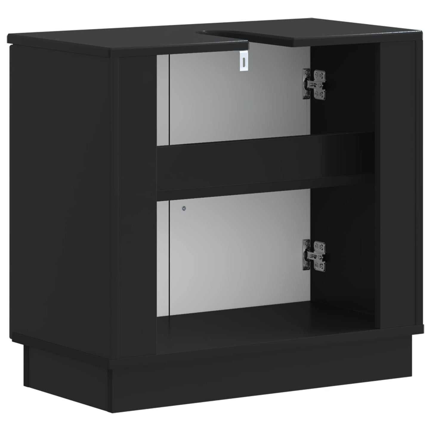 Bathroom Sink Cabinet HOORN Black 59.5 x 31.5x 56 cm
