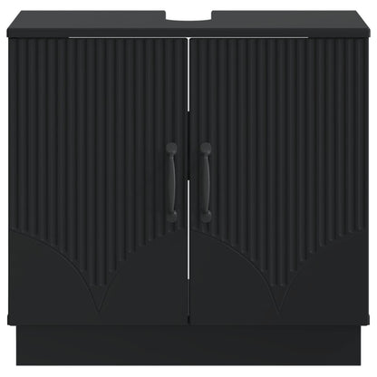 Bathroom Sink Cabinet HOORN Black 59.5 x 31.5x 56 cm