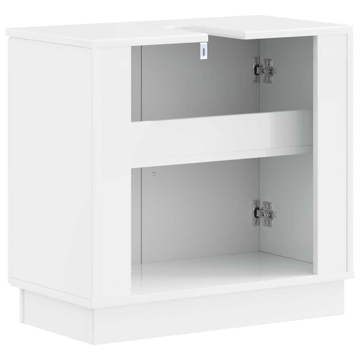 Bathroom Sink Cabinet HOORN High Gloss White 59.5 x 31.5x 56 cm