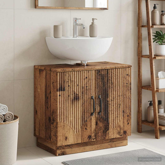 Bathroom Sink Cabinet HOORN Old Wood 59.5 x 31.5x 56 cm