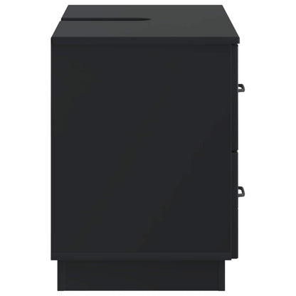 Bathroom Sink Cabinet HOORN Black 82 x 41x 56 cm