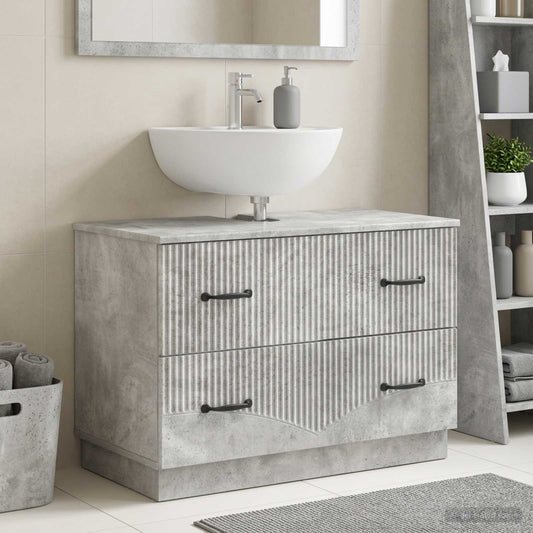 Bathroom Sink Cabinet HOORN Concrete Grey 82 x 41x 56 cm