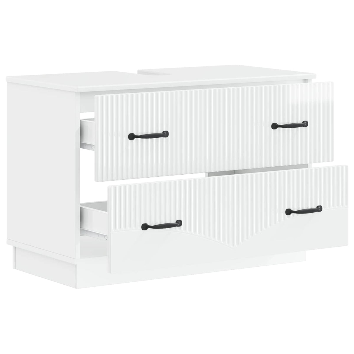 Bathroom Sink Cabinet HOORN High Gloss White 82 x 41x 56 cm