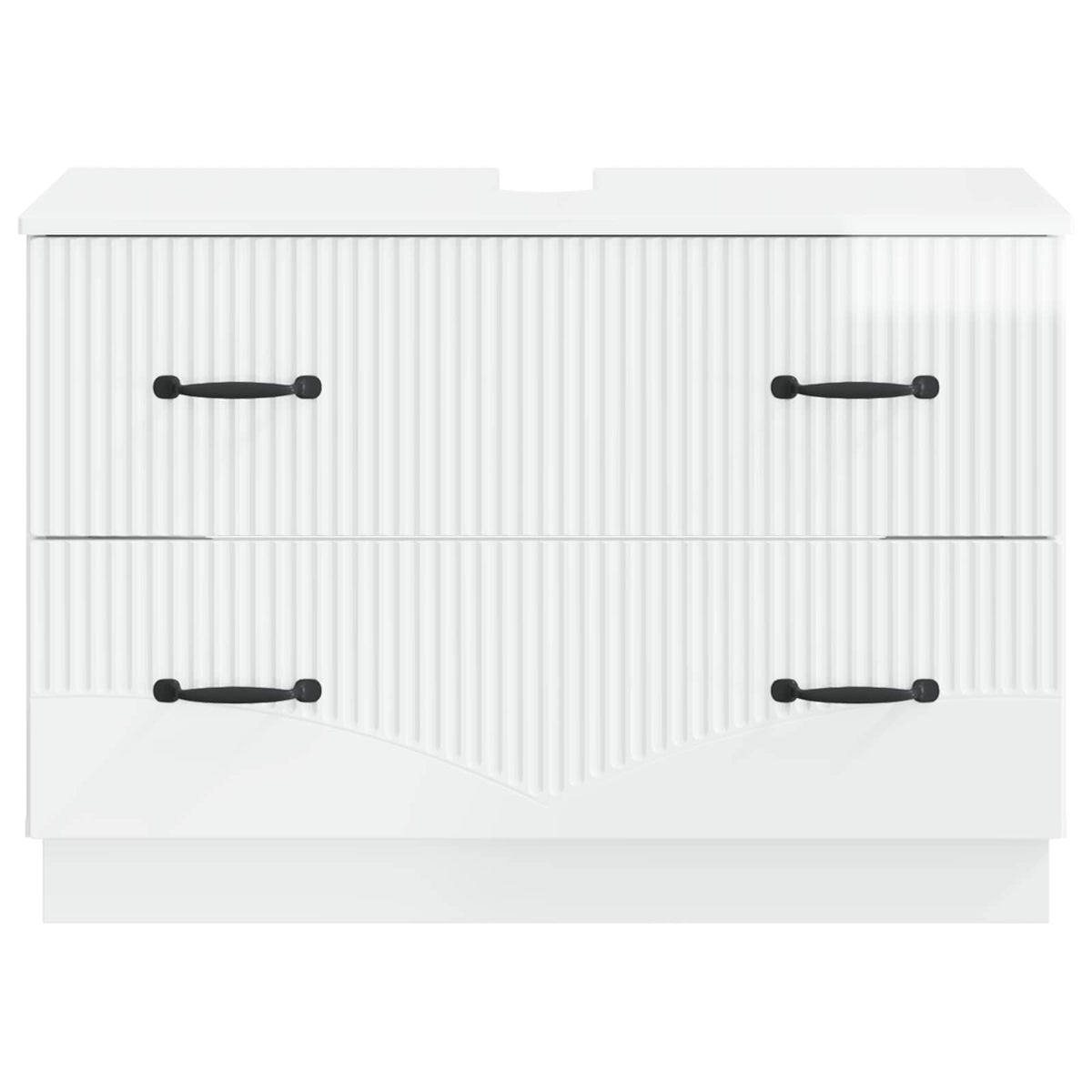 Bathroom Sink Cabinet HOORN High Gloss White 82 x 41x 56 cm
