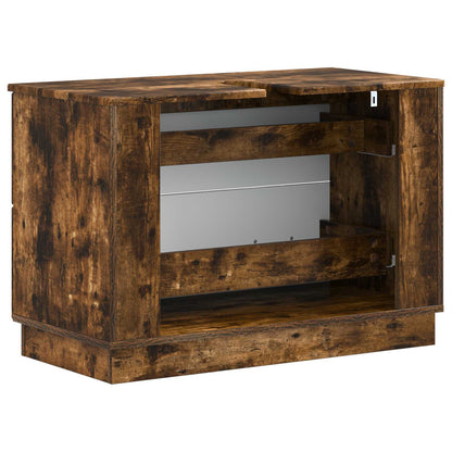 Bathroom Sink Cabinet HOORN Smoked Oak 82 x 41x 56 cm