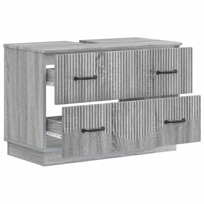 Bathroom Sink Cabinet HOORN Grey Sonoma 82 x 41x 56 cm