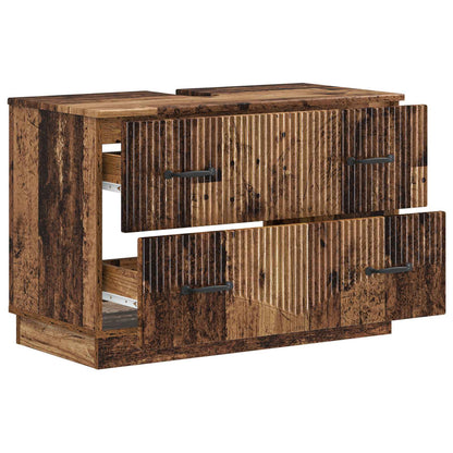 Bathroom Sink Cabinet HOORN Old Wood 82 x 41x 56 cm