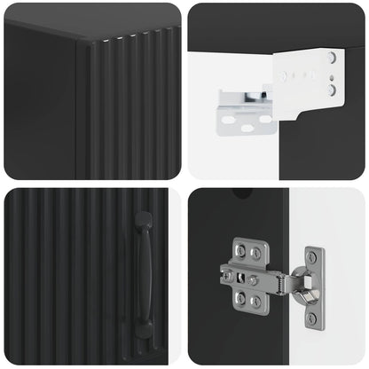 Bathroom Wall Cabinet HOORN Black 30 x 31 x 59 cm