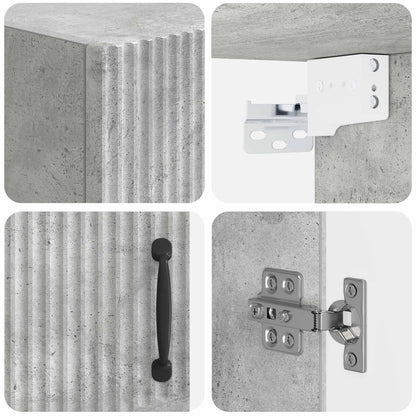 Bathroom Wall Cabinet HOORN Concrete Grey 30 x 31 x 59 cm