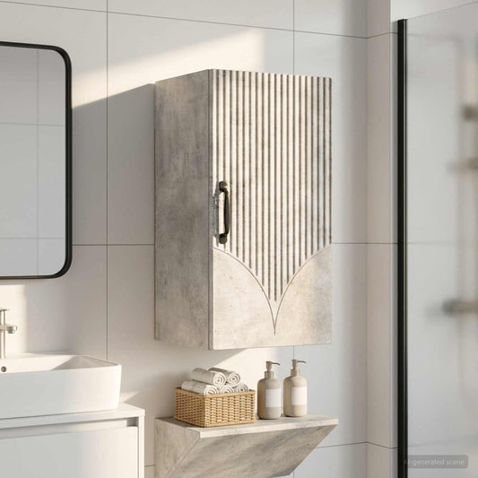 Bathroom Wall Cabinet HOORN Concrete Grey 30 x 31 x 59 cm