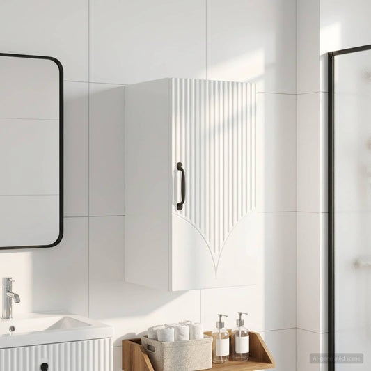 Bathroom Wall Cabinet HOORN High Gloss White 30 x 31 x 59 cm