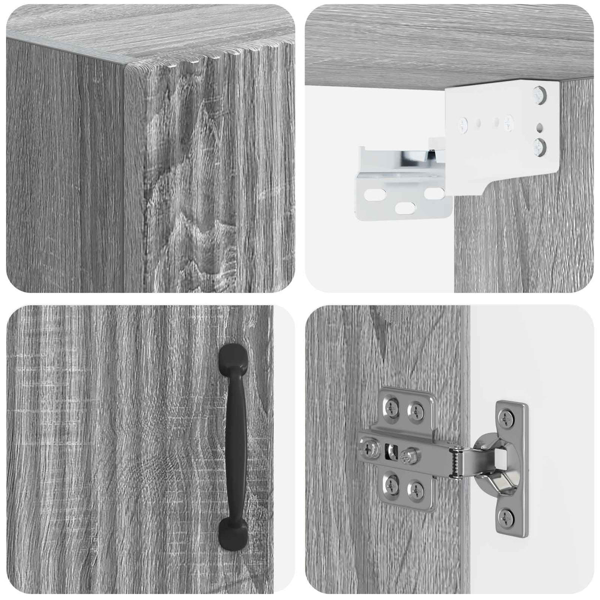 Bathroom Wall Cabinet HOORN Grey Sonoma 30 x 31 x 59 cm