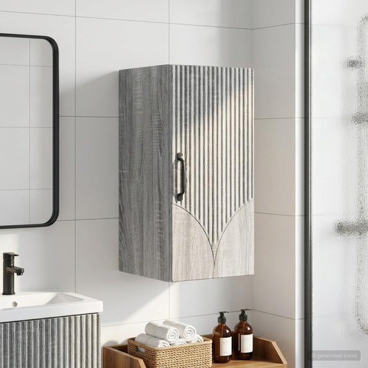 Bathroom Wall Cabinet HOORN Grey Sonoma 30 x 31 x 59 cm
