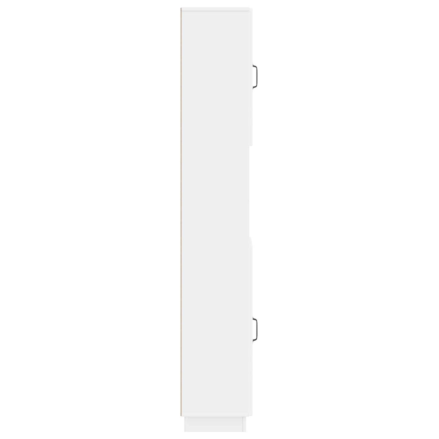 Bathroom Cabinet with Open Shelf HOORN White 30 x 31 x 187 cm