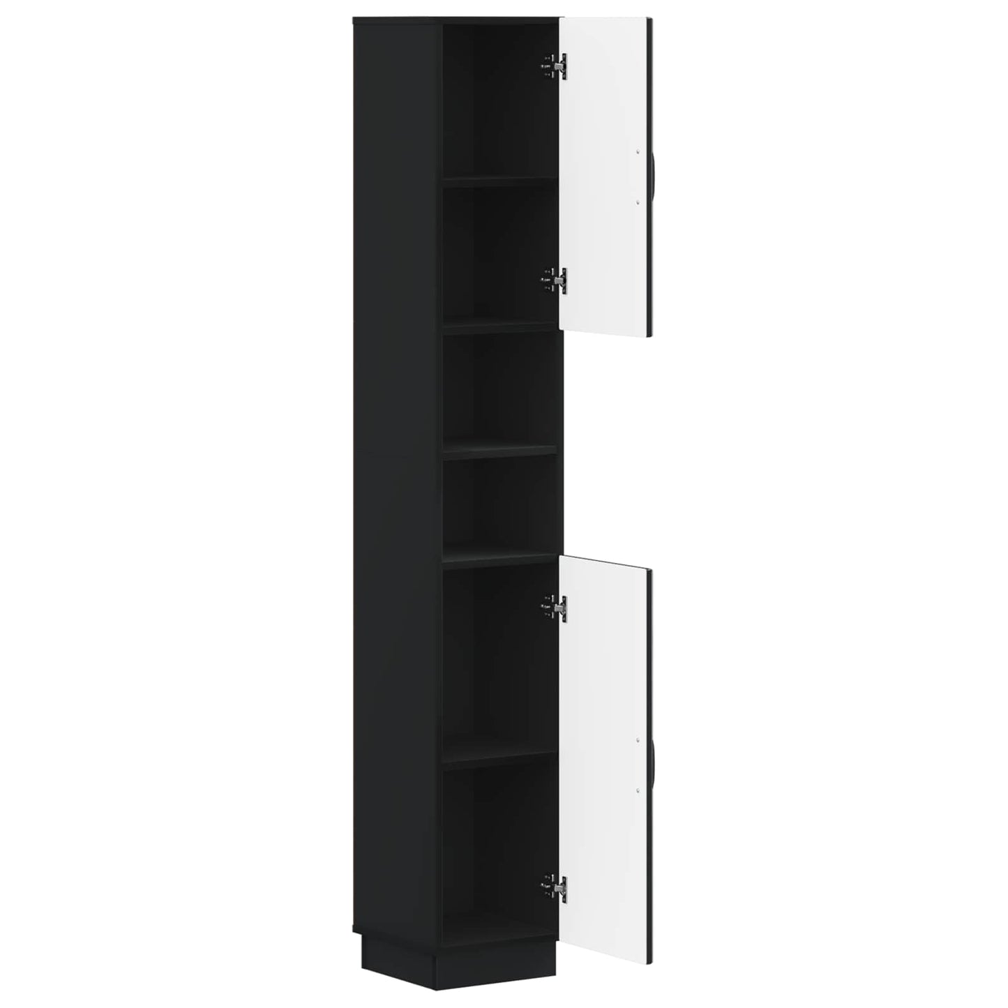 Bathroom Cabinet with Open Shelf HOORN Black 30 x 31 x 187 cm