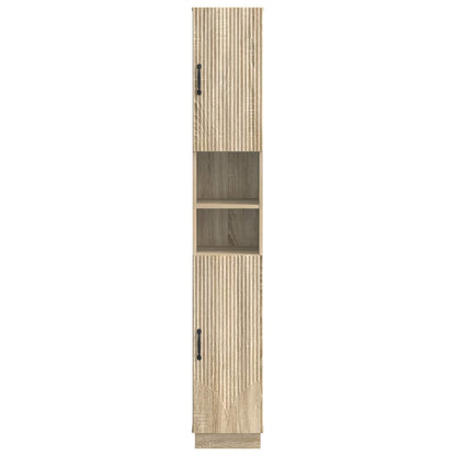 Bathroom Cabinet with Open Shelf HOORN Sonoma Oak