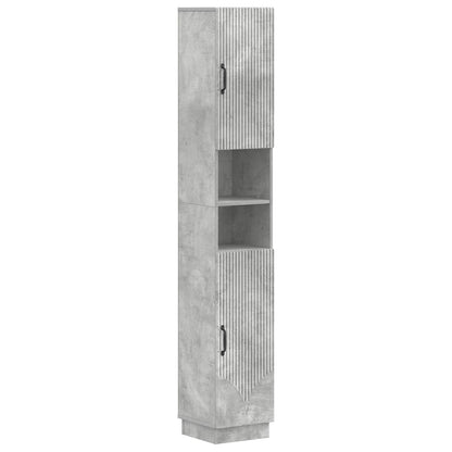 Bathroom Cabinet with Open Shelf HOORN Concrete Grey
