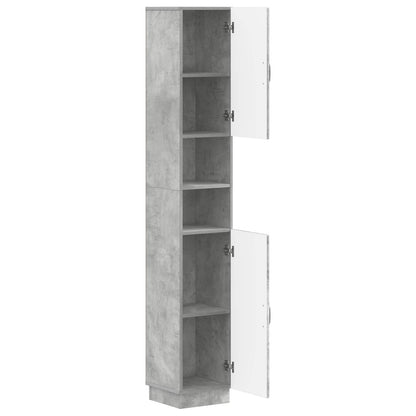Bathroom Cabinet with Open Shelf HOORN Concrete Grey