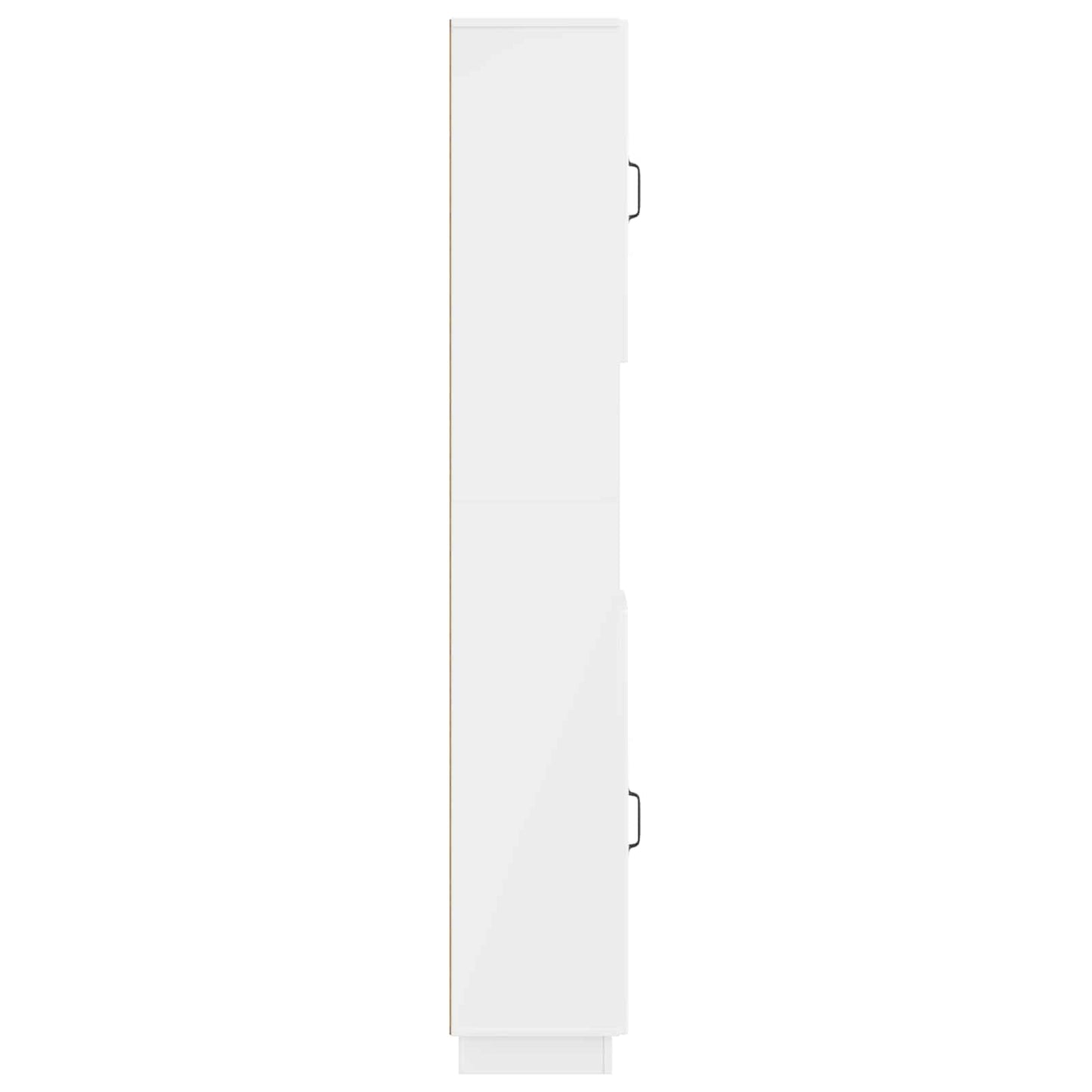 Bathroom Cabinet with Open Shelf HOORN High Gloss White