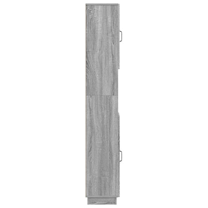 Bathroom Cabinet with Open Shelf HOORN Grey Sonoma