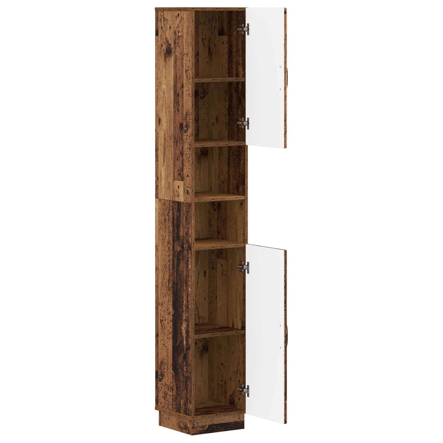 Bathroom Cabinet with Open Shelf HOORN Old Wood