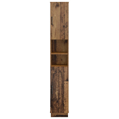 Bathroom Cabinet with Open Shelf HOORN Old Wood