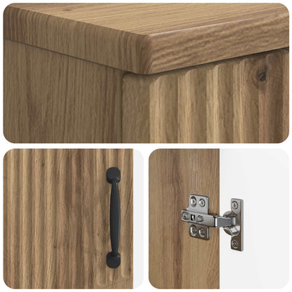 Bathroom Cabinet with Open Shelf HOORN Artisan Oak