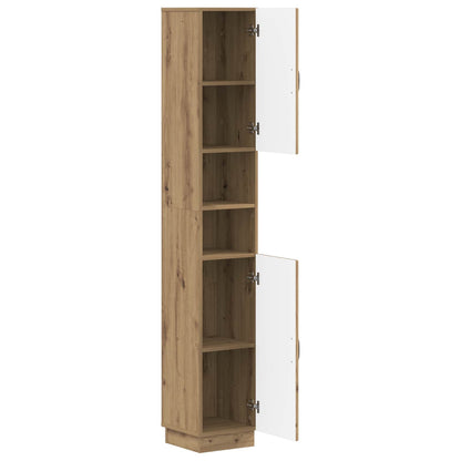 Bathroom Cabinet with Open Shelf HOORN Artisan Oak
