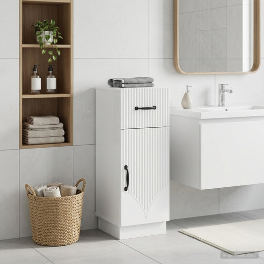 Bathroom Storage Cainet HOORN High Gloss White 30 x 31 x 77 cm
