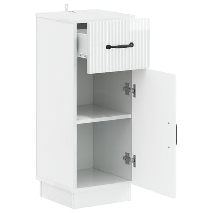 Bathroom Storage Cainet HOORN High Gloss White 30 x 31 x 77 cm