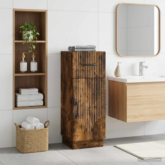 Bathroom Storage Cainet HOORN Smoked Oak 30 x 31 x 77 cm