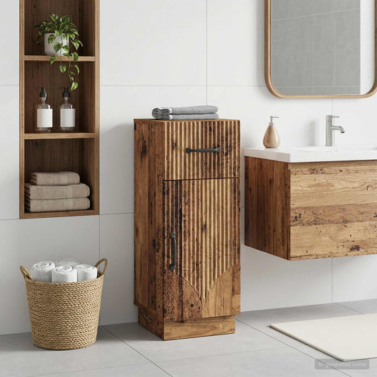 Bathroom Storage Cainet HOORN Old Wood 30 x 31 x 77 cm