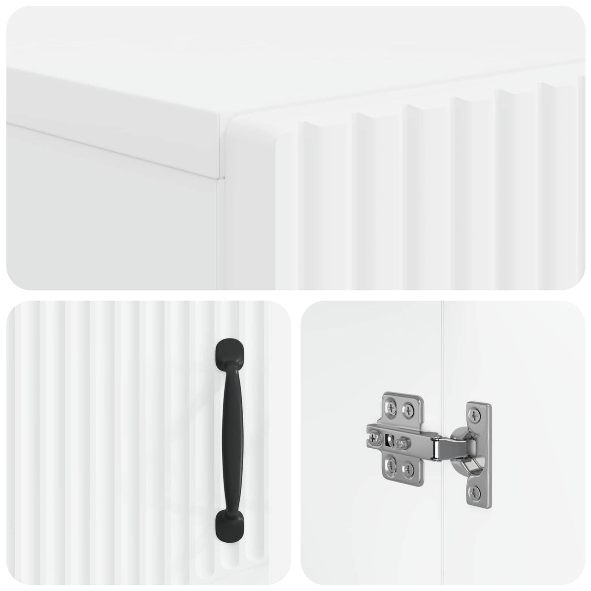 Bathroom Storage Cainet HOORN White 59.5 x 31 x 77 cm