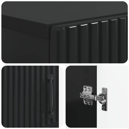 Bathroom Storage Cainet HOORN Black 59.5 x 31 x 77 cm