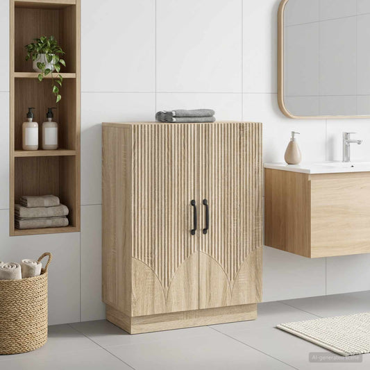 Bathroom Storage Cainet HOORN Sonoma Oak 59.5 x 31 x 77 cm