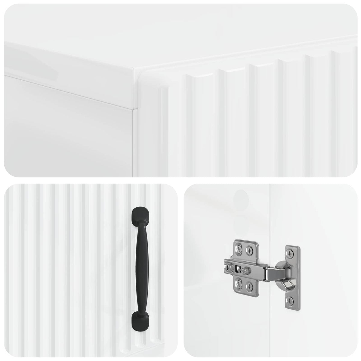 Bathroom Storage Cainet HOORN High Gloss White