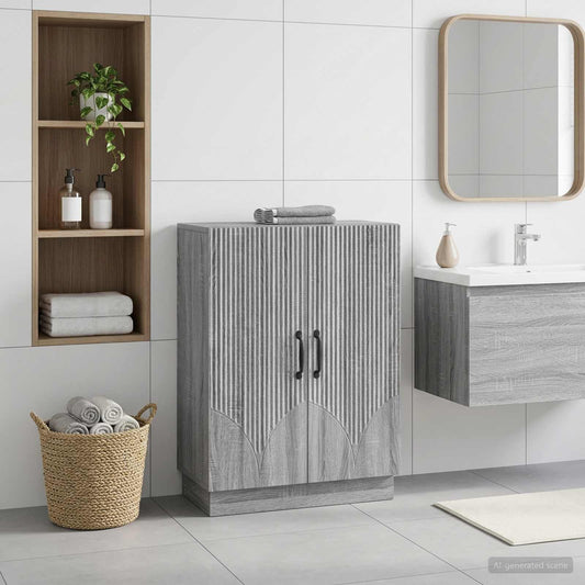Bathroom Storage Cainet HOORN Grey Sonoma 59.5 x 31 x 77 cm
