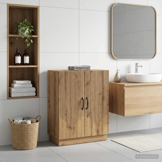 Bathroom Storage Cainet HOORN Artisan Oak 59.5 x 31 x 77 cm