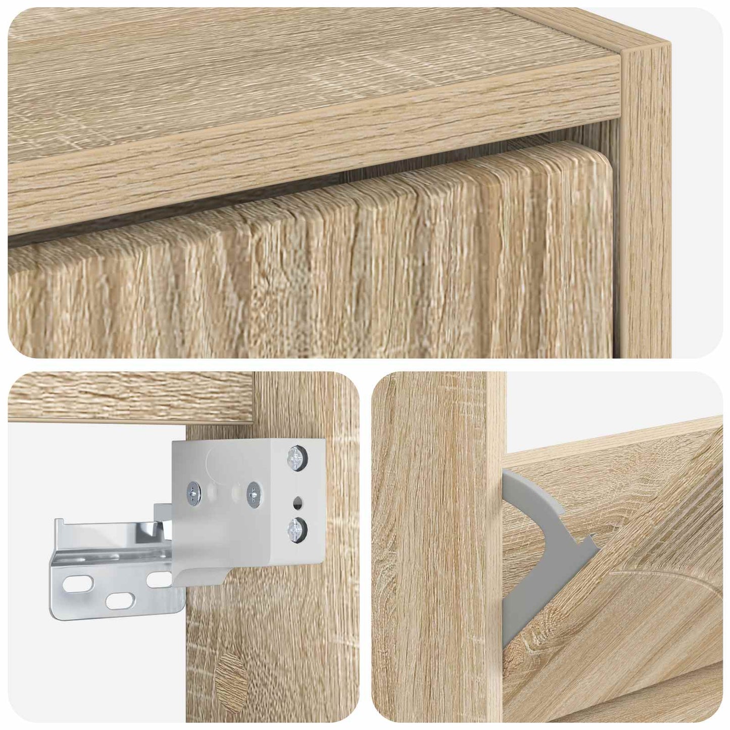 Wall-Mounted Shoe Cabinet HOORN 71 x 17 x 43 cm Engineered Wood