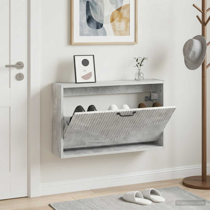 Wall-Mounted Shoe Cabinet HOORN 71 x 17 x 43 cm Engineered Wood