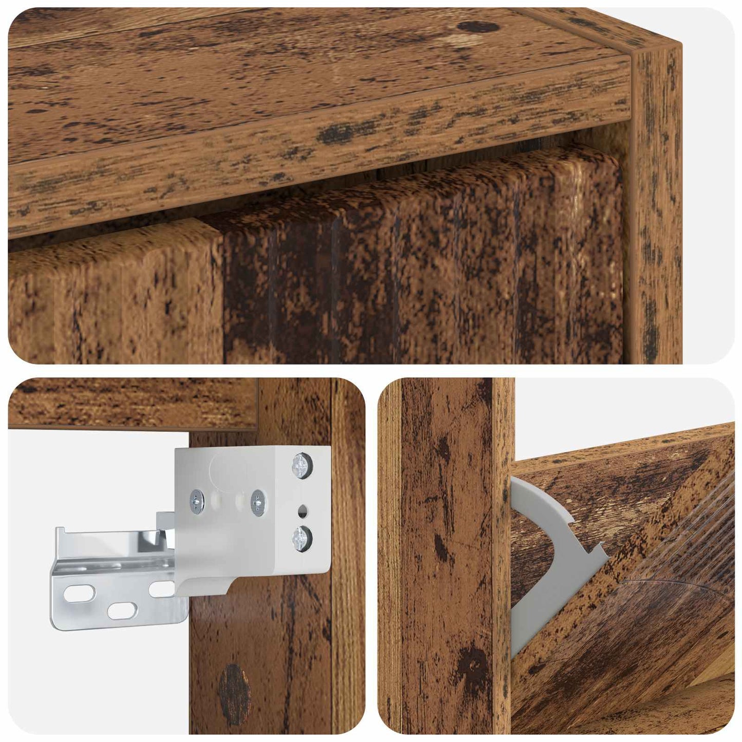 Wall-Mounted Shoe Cabinet HOORN 71 x 17 x 43 cm Engineered Wood
